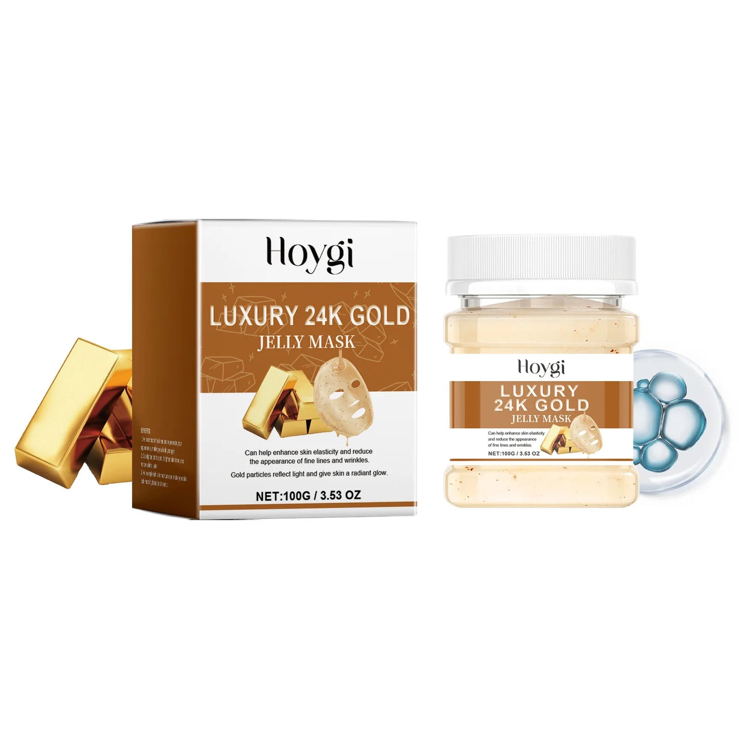 Jelly Mask Powder Hydrating Rose 24k Gold Soft SPA Nourishing Moisturize Peel OFF Facial Revitalizing Crystal DIY Facial Mask Peaceful Pleasures Health and Wellness 24k Gold