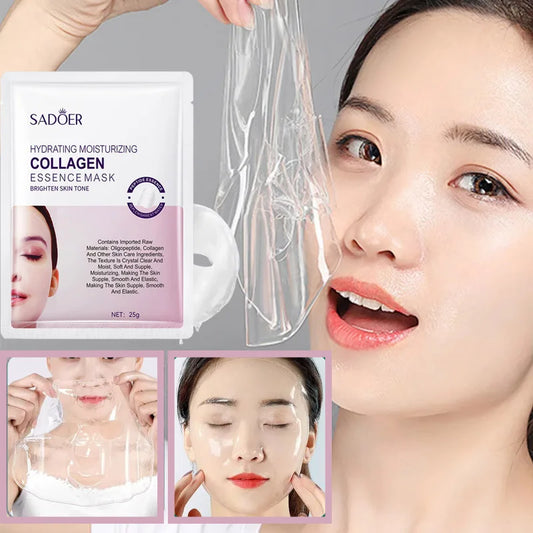 SADOER Collagen Facial Mask – Hydrate, Firm & Brighten Skin Collagen Face Mask Oasis Select