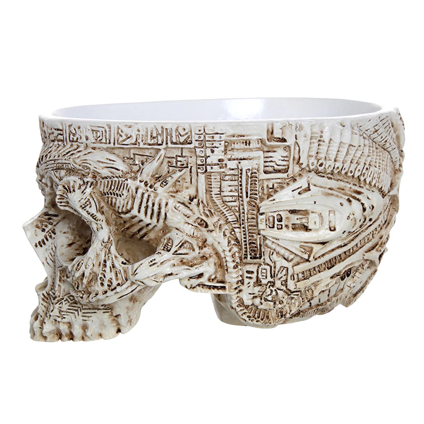Halloween Skull Flower Pot Gothic Skeleton Planter Container Organizer Suitable for Home Garden Decor Peaceful Pleasures Health and Wellness