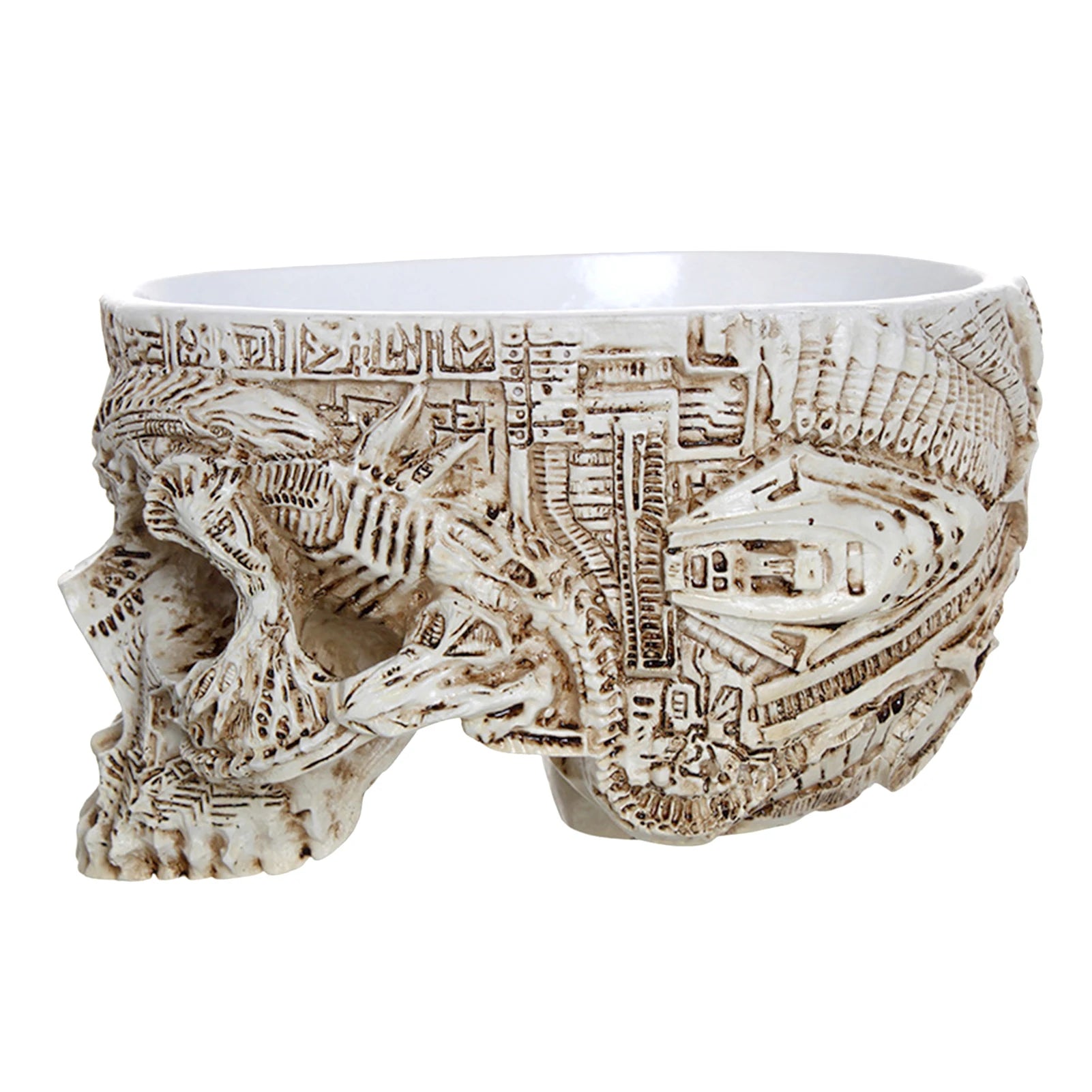 Halloween Skull Flower Pot Gothic Skeleton Planter Container Organizer Suitable for Home Garden Decor Peaceful Pleasures Health and Wellness