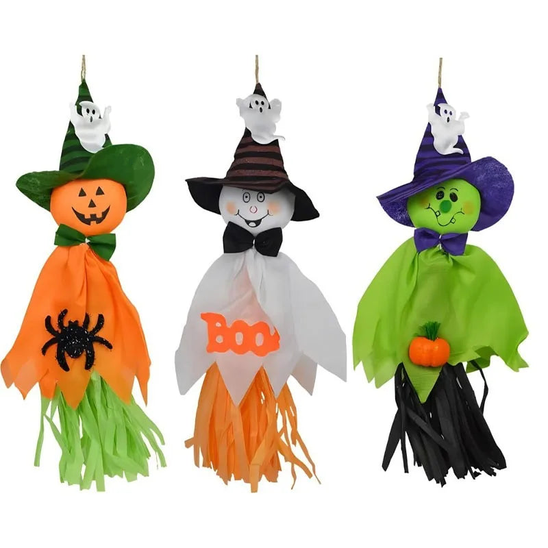 5-Pack Halloween Hanging Ghost Windsock Pendants | Outdoor Decor
