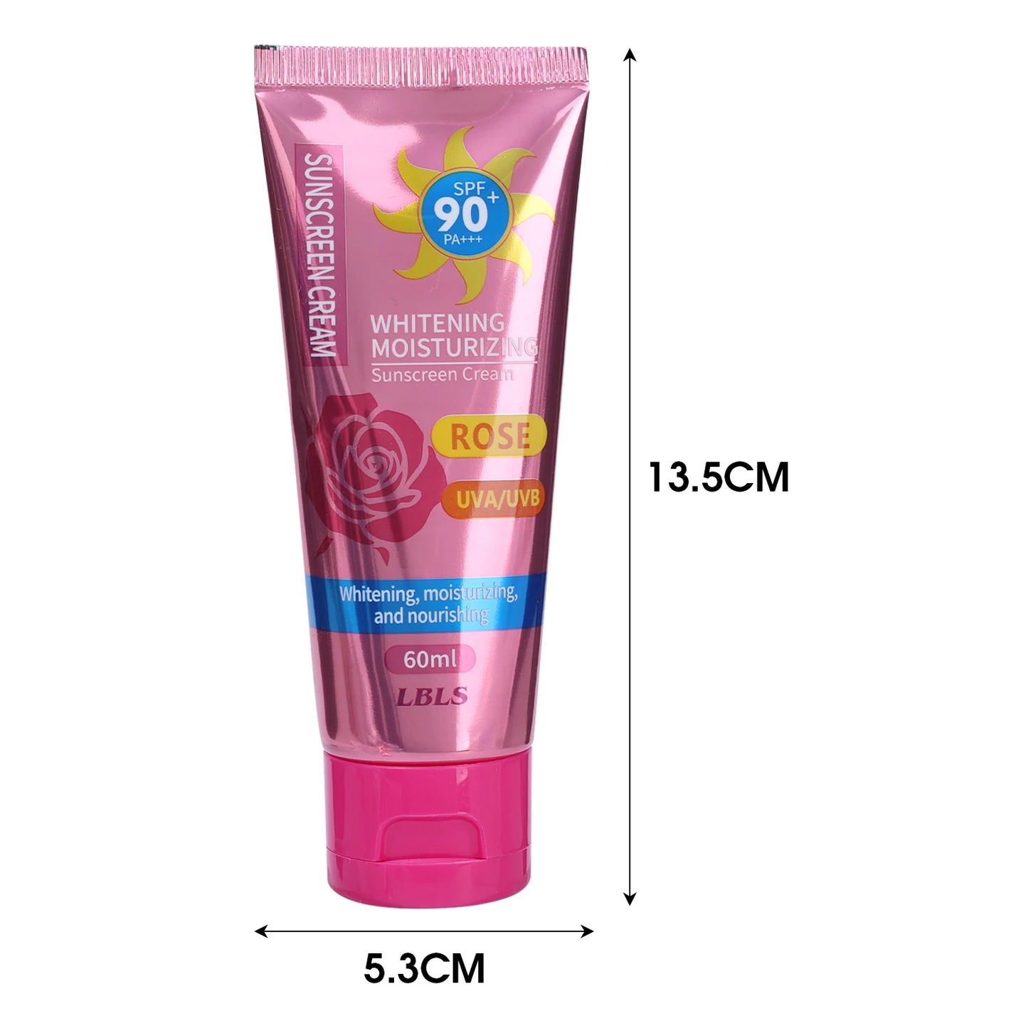 Sunscreen SPF90+ UV Radiation Protection Lsolation Moisturizing Brighten Face Body Arm Thighs Sunblock Skin Care Sunscreen Cream Peaceful Pleasures Health and Wellness 60ml
