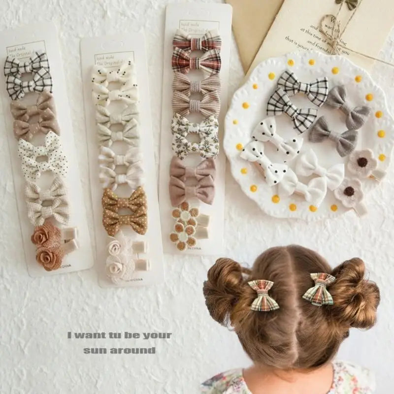 Baby Girls Butterfly Bow Hair Clips – 5 Pairs Secure Hairpins