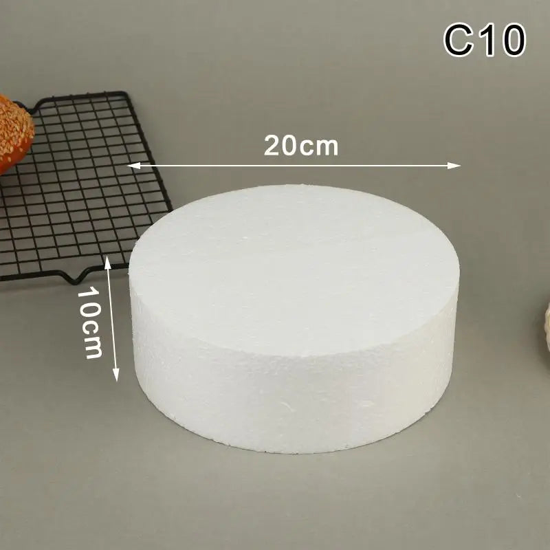 4/6/8/10 Inch Cake Foam Mould PS Foam Flower Decor Cake Dummy Practice Sugarcraft Model DIY Decorations Peaceful Pleasures Health and Wellness C 20x10cm