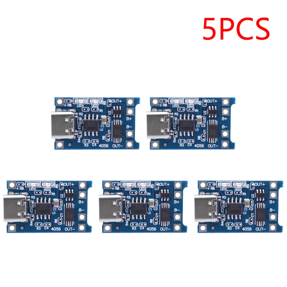 1-10pcs Type-c Micro / TYPE C 5V 1A 18650 TP405~ Lithium Battery Charger Module Charging Board With Protection Dual Functions 1A Peaceful Pleasures Health and Wellness Type C 5PCS