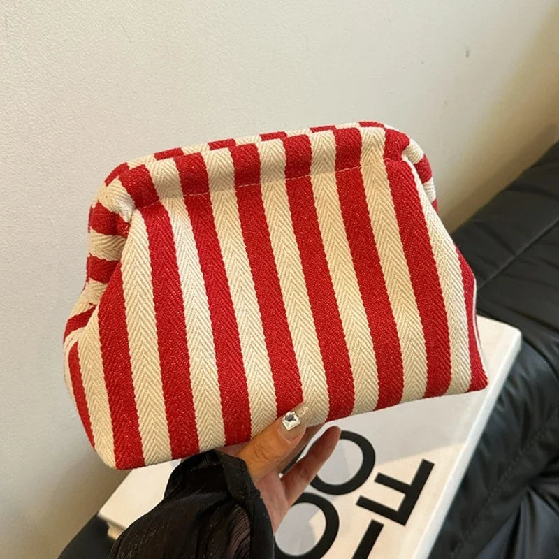 Women's Woven Crochet Beach Clutch Purse | Colorblock Hobo Bag