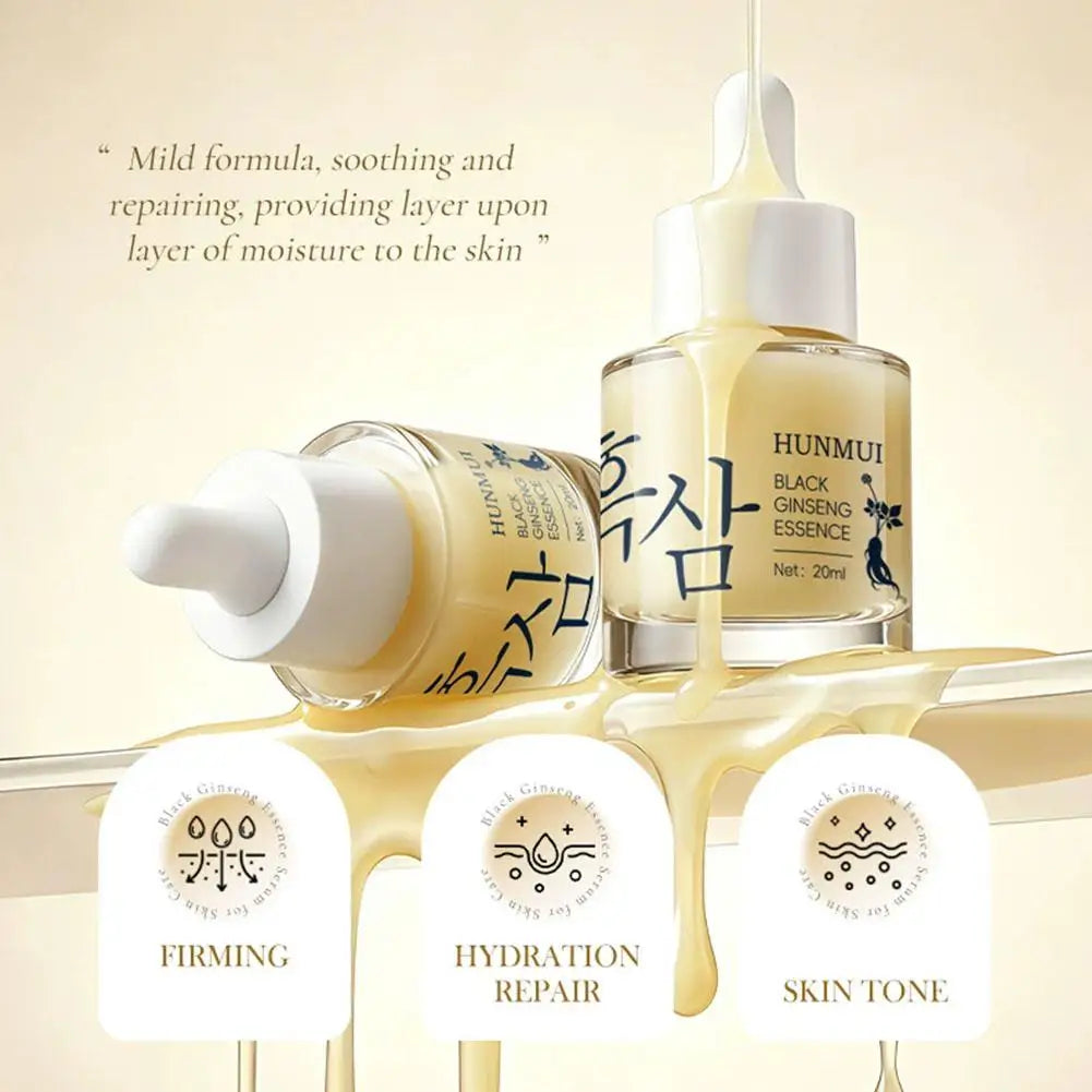 Black Ginseng Essence Natural Collagen Rejuvenation Moisturizing Facial Serum Skin Care Makeup 1pcs Peaceful Pleasures Health and Wellness