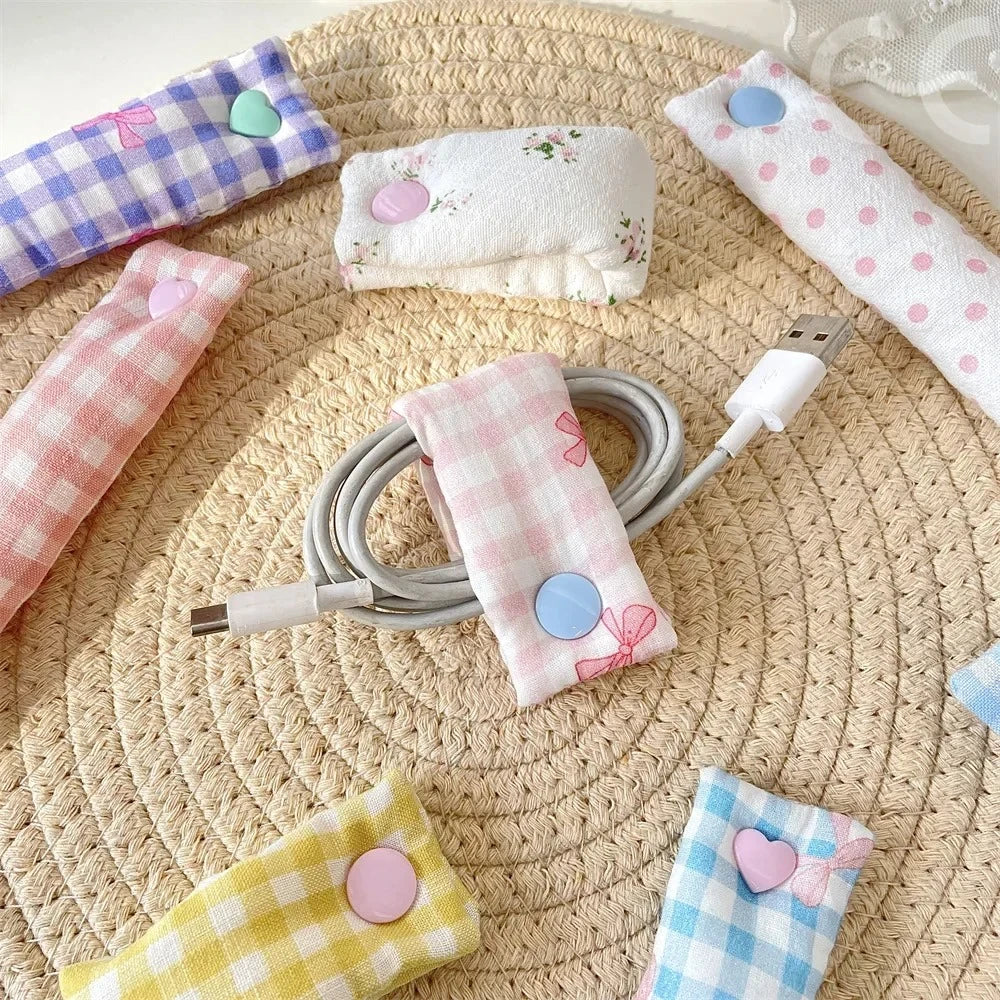 Floral Cable Ties – Cute Reusable Cloth Cord Organizer Straps