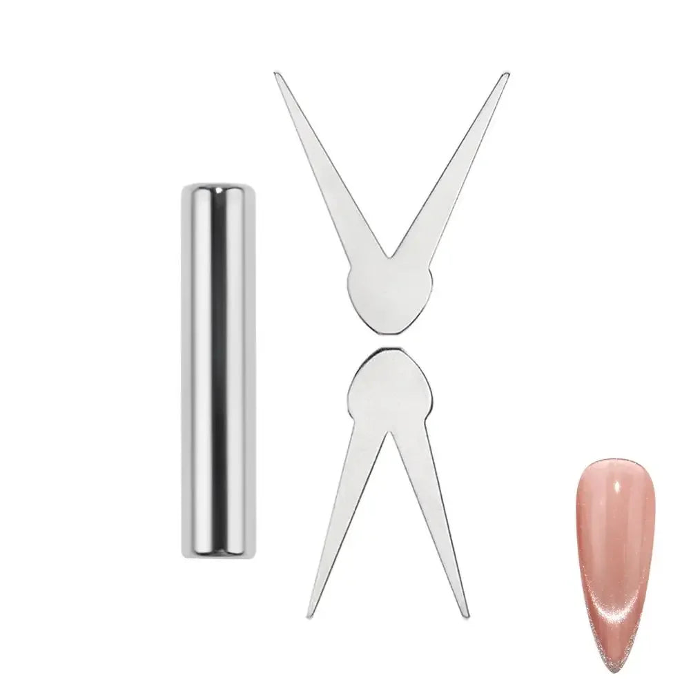 Cat Eye Nail Magnet for Nails,3PCS French Cat Eye Magnet Tool,Stainless Steel Cat Eye Nail Magnetic Rod for DIY & Nail Salon Peaceful Pleasures Health and Wellness 3pcs kit