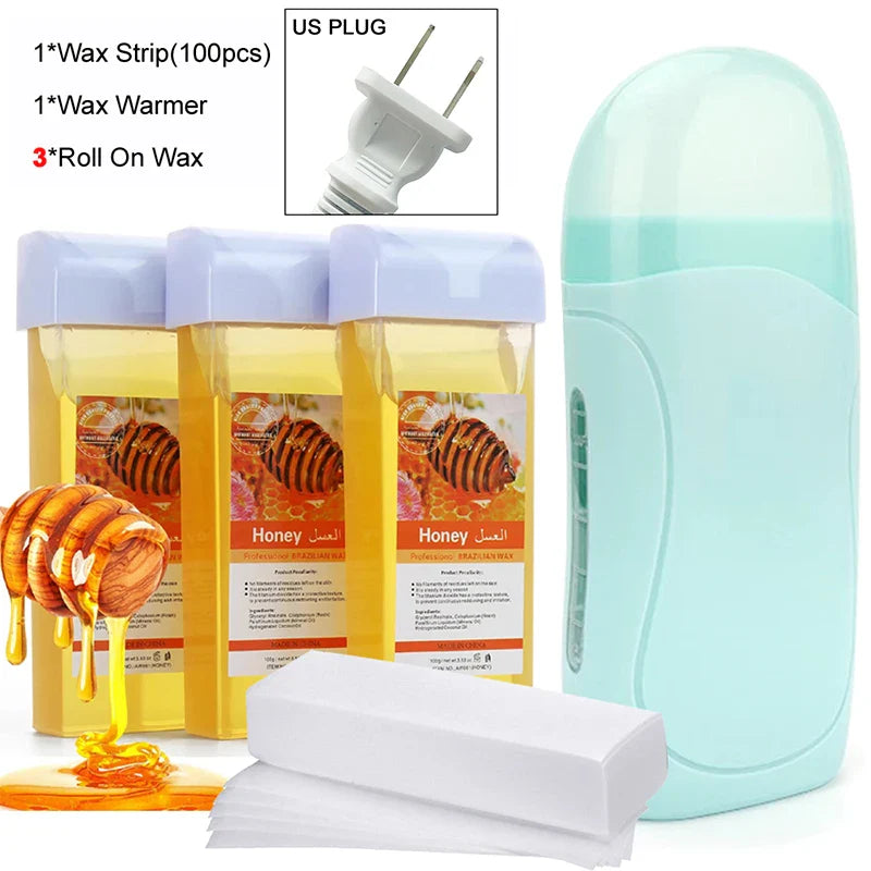 Rose Roll-On Wax Warmer Kit – Electric Hair Removal Set