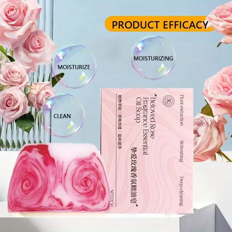 Rose & Glycerin Colorful Soap – Moisturizing Body Cleanser