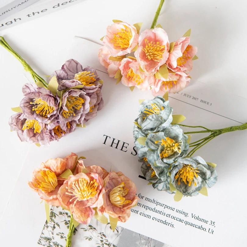 Artificial Silk Plum Blossom Flowers | Home & Party Decor