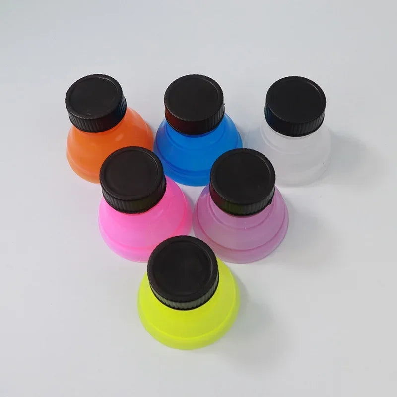 6pcs/set Plastic Reusable Beer Water Dispenser Lid Protector Caps Cover Bottle Top Soda Saver Can Cap Water Bottle Accessories Peaceful Pleasures Health and Wellness 6pcs random color