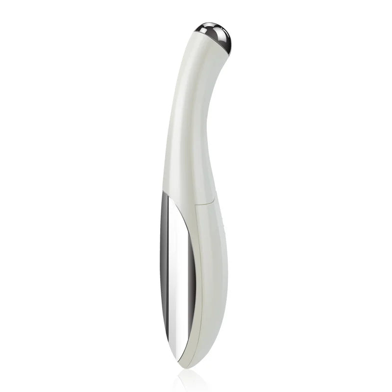 Electric Eye Massager Beauty Device Delicate Eye Skin Puffiness Smooth Fine Lines Care Tool Peaceful Pleasures Health and Wellness WHITE