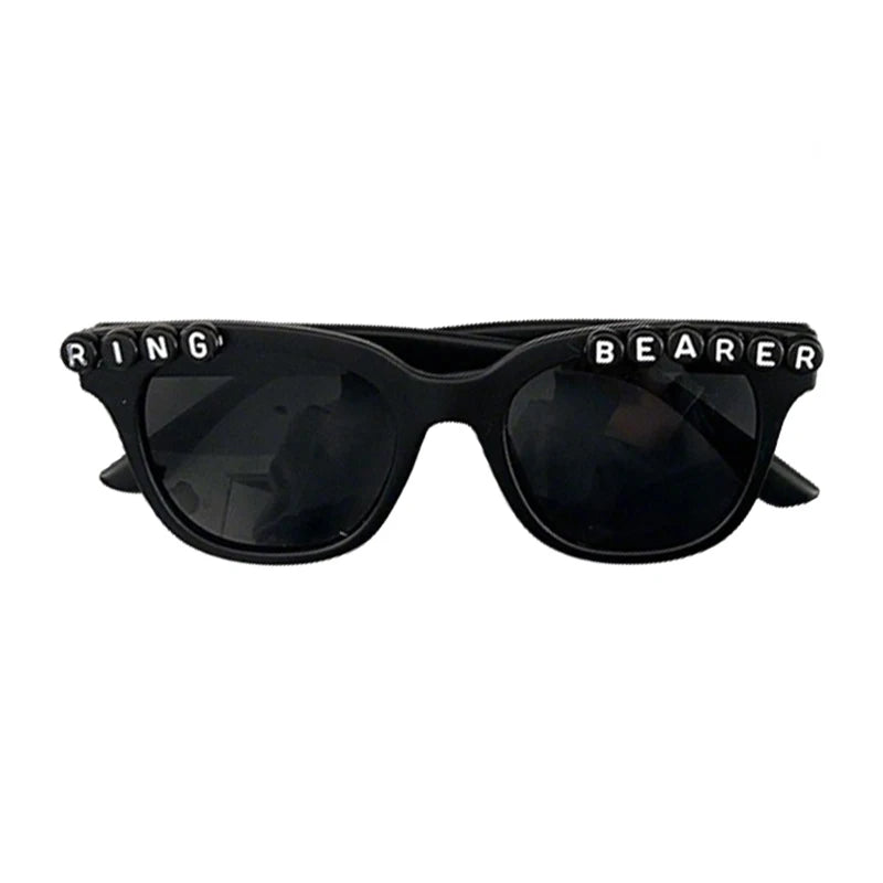 Page Boy Black Square Sunglasses | Ring Bearer Gift for Boys
