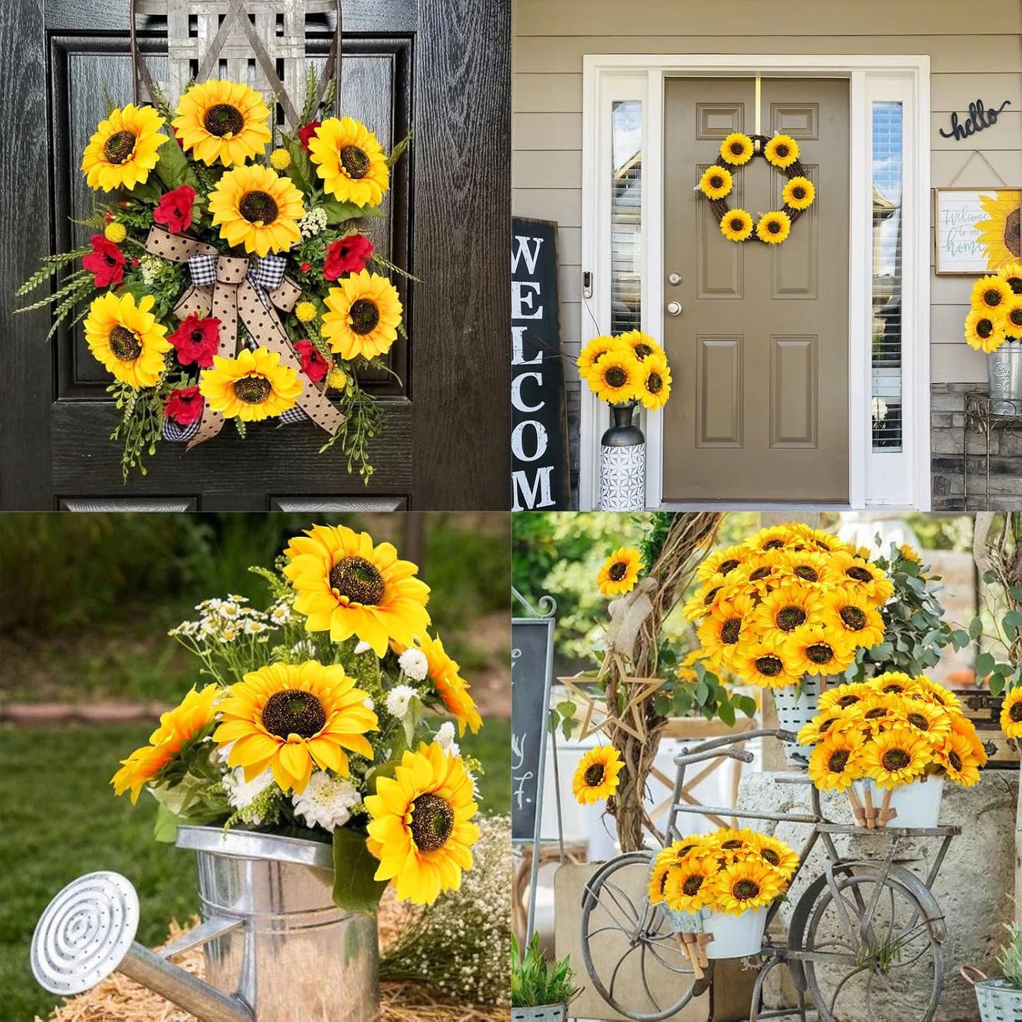 Artificial Silk Sunflowers for Wedding, Home & Party Decor