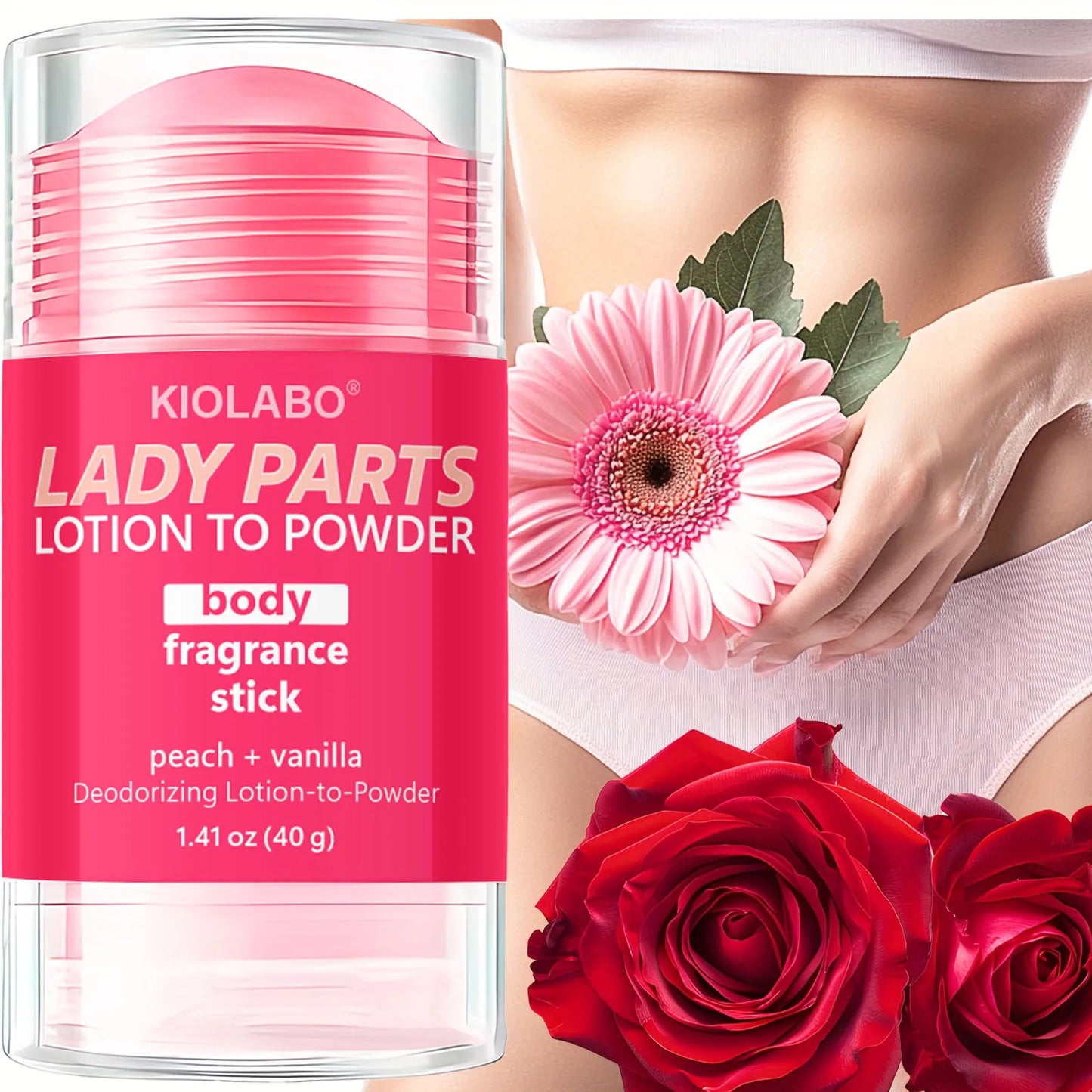 Rose Natural Deodorant Stick 40g | Long-Lasting & Moisturizing