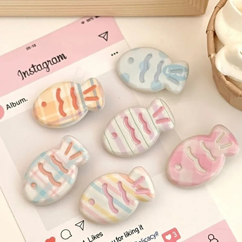 Colorful Little Fish Hair Clip Set Sweet and Girlish Cute Bangs Side Clips Versatile Student Hairpin Cartoon Hair Accessories Peaceful Pleasures Health and Wellness