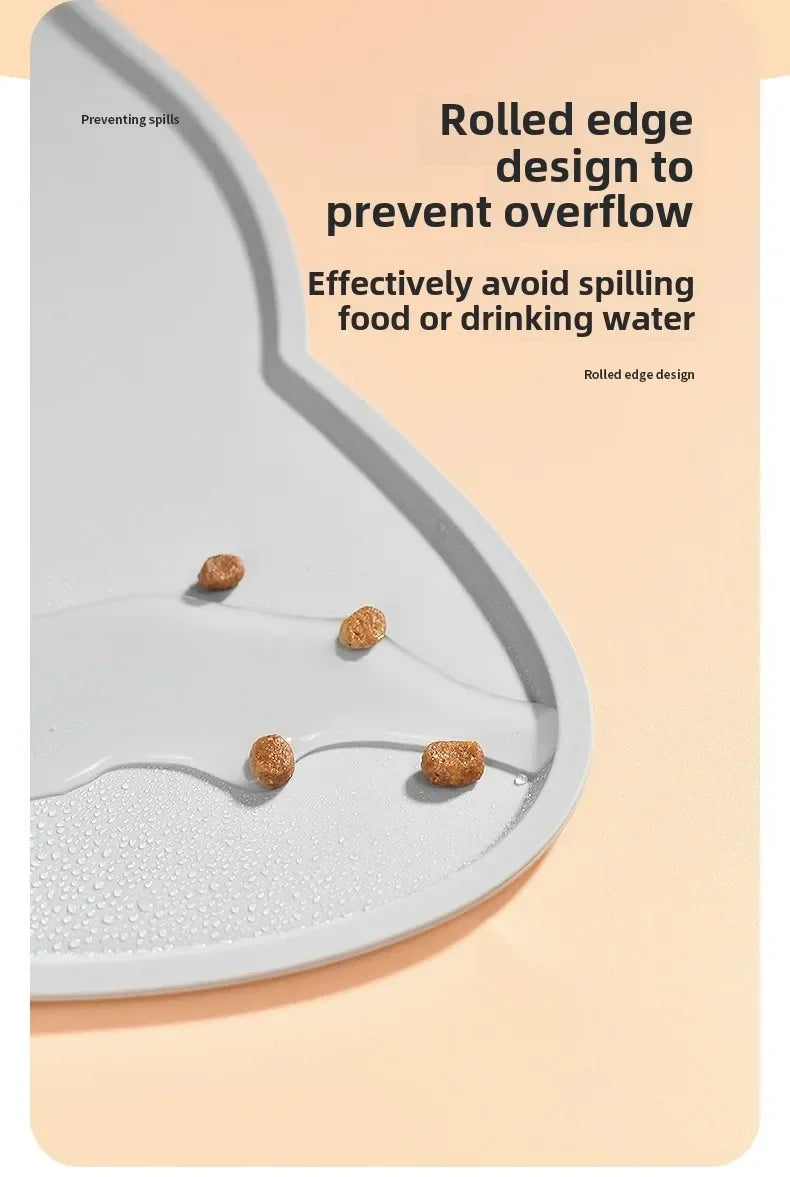 Non-Slip Silicone Pet Food Mat – Waterproof, Easy Clean
