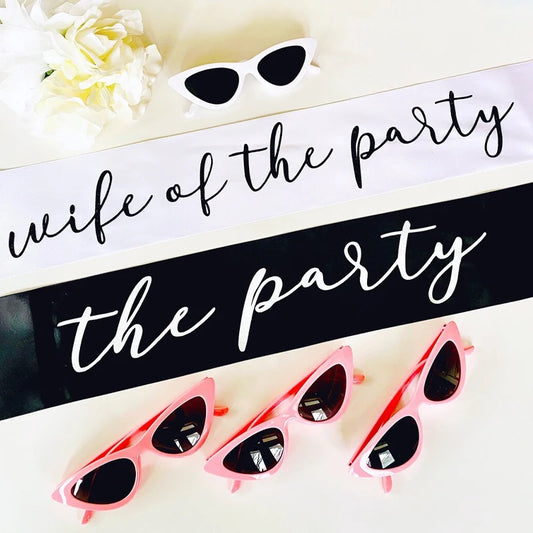 Wife of the Party Sash | Bridal Shower Bachelorette Gift Bridal Party Sash Peaceful Pleasures Health and Wellness