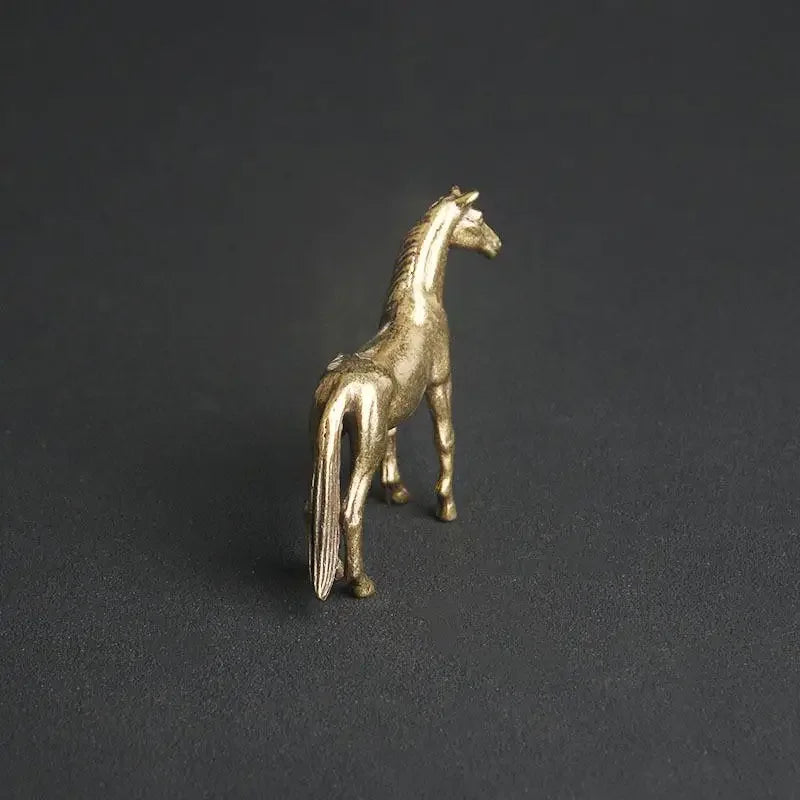 Mini Feng Shui Brass Horse Figurine | Lucky Zodiac Ornament