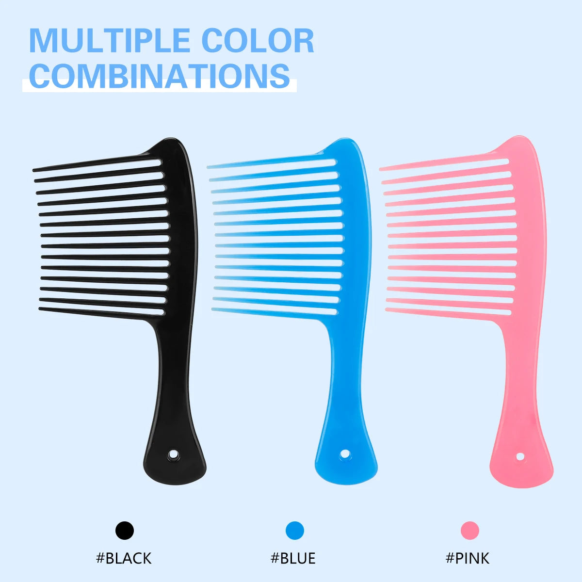 Pro Hairdress Wide Tooth Smooth Hairdressing Comb Big Size Wet Long Curly Hairbrush Salon Exfoliator Hair Styling Tools Peaceful Pleasures Health and Wellness