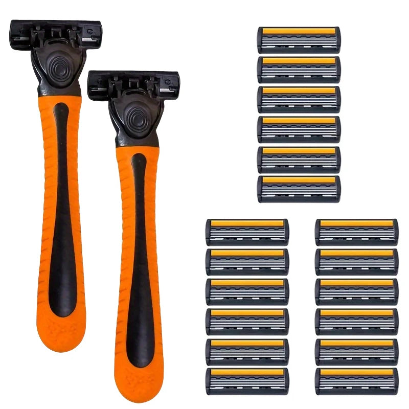 Men's 3-Blade Stainless Steel Manual Razor | Travel & Home