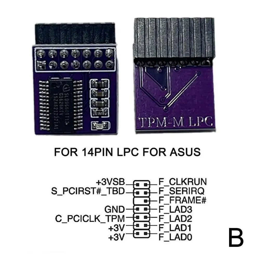 TPM 2.0 Encryption Security Module Remote Card Supports Multi Brand Motherboards 12 14 18 20-1pin Pins Peaceful Pleasures Health and Wellness B