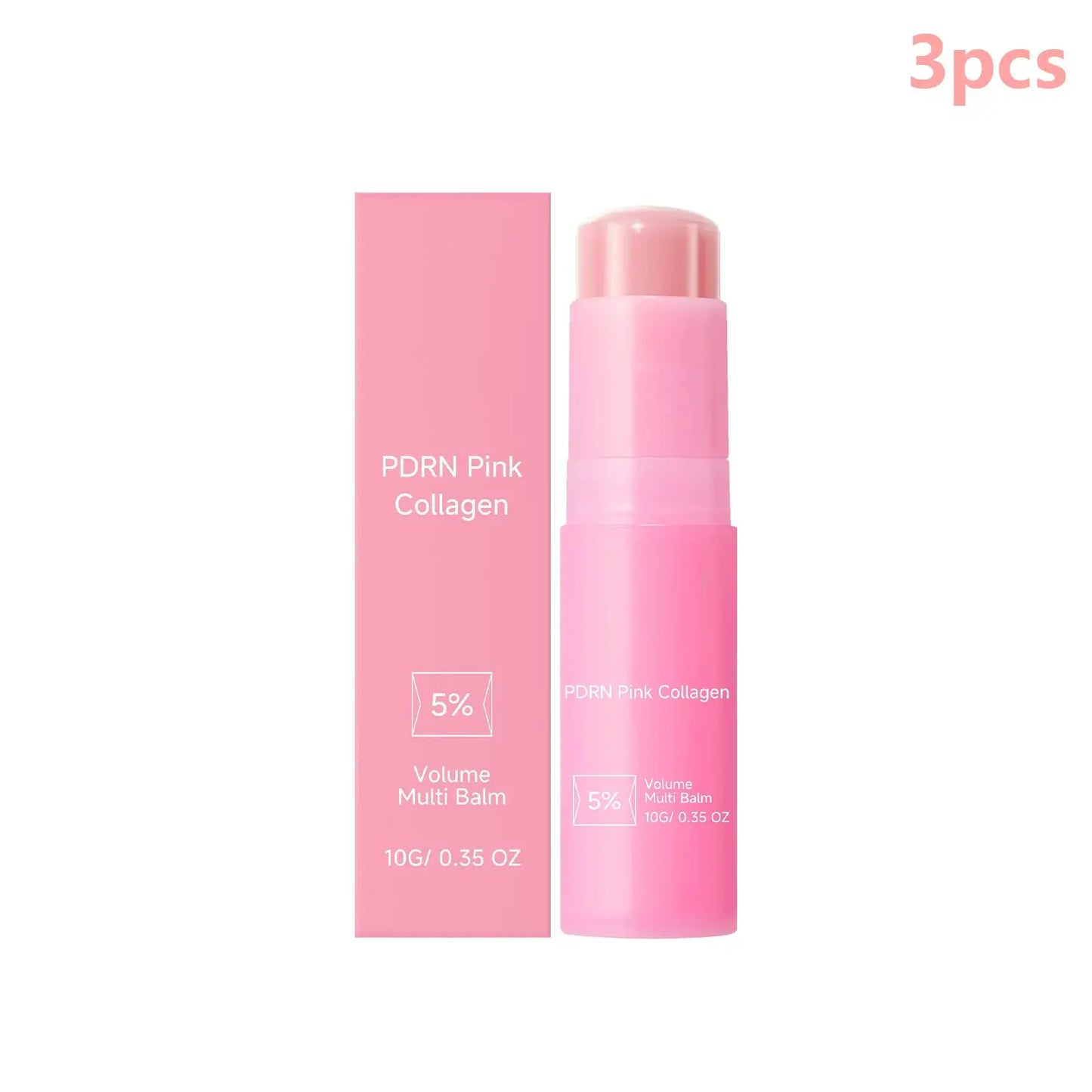 PDRN Pink Collagen Balm Stick – Moisturizing & Firming 10g Collagen Cream Stick Peaceful Pleasures Health and Wellness 3pcs