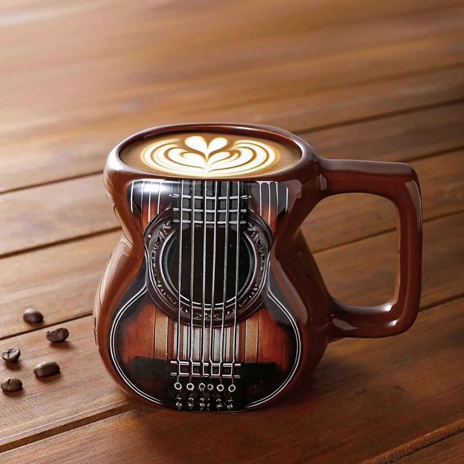 Guitar Coffee Mug 500ml Large Capacity Drink Tumbler With Lid 3D Ceramic Coffee Mug For Tea Christmas Cafe Women Men Water Peaceful Pleasures Health and Wellness