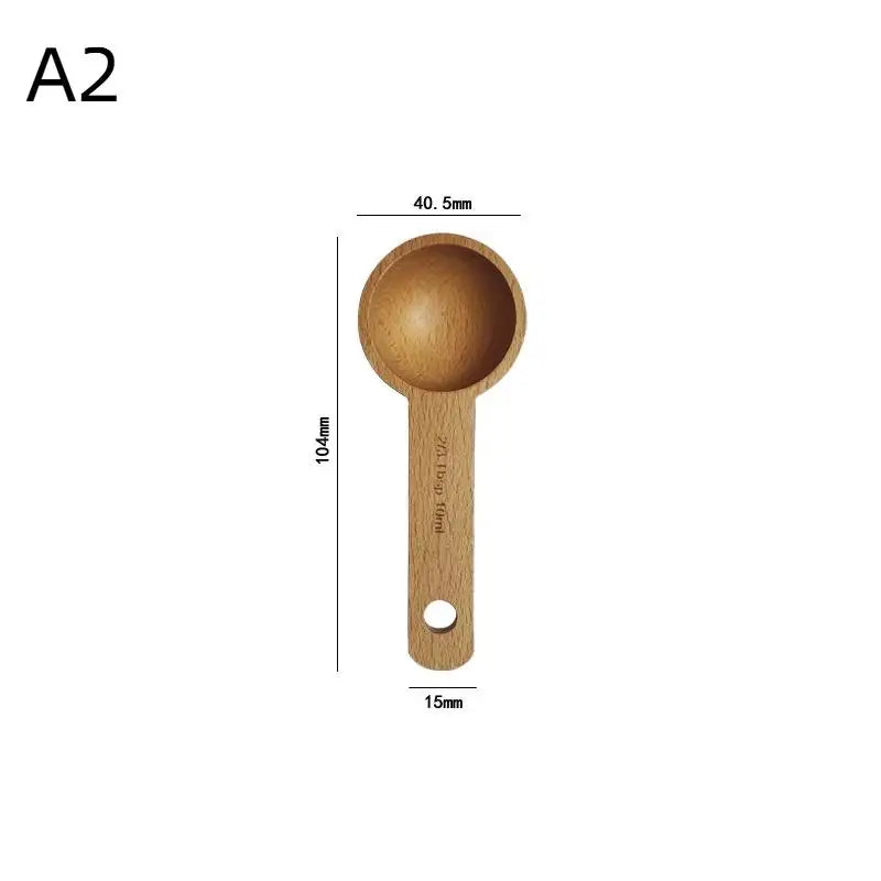 Wooden Measuring Spoon Beech & Walnut 7.5–45ML | Kitchen Tool