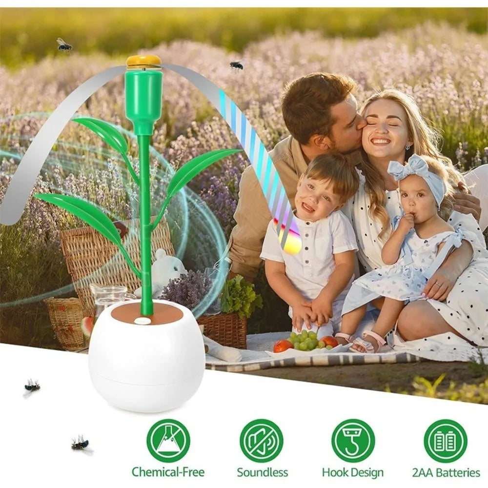 Portable Desktop Fly Fan – Silent Foldable Insect Repellent