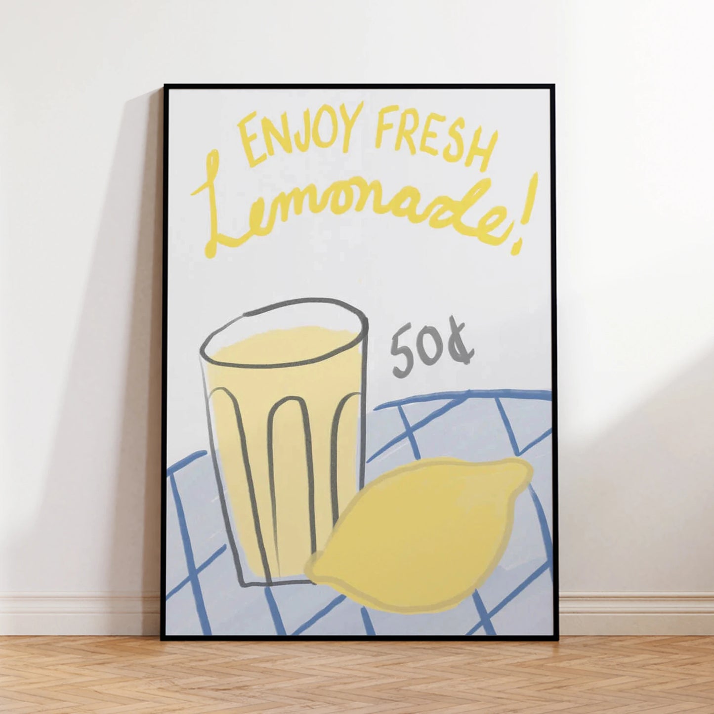 Minimalist Drink Canvas Wall Art Print | Living Room Decor