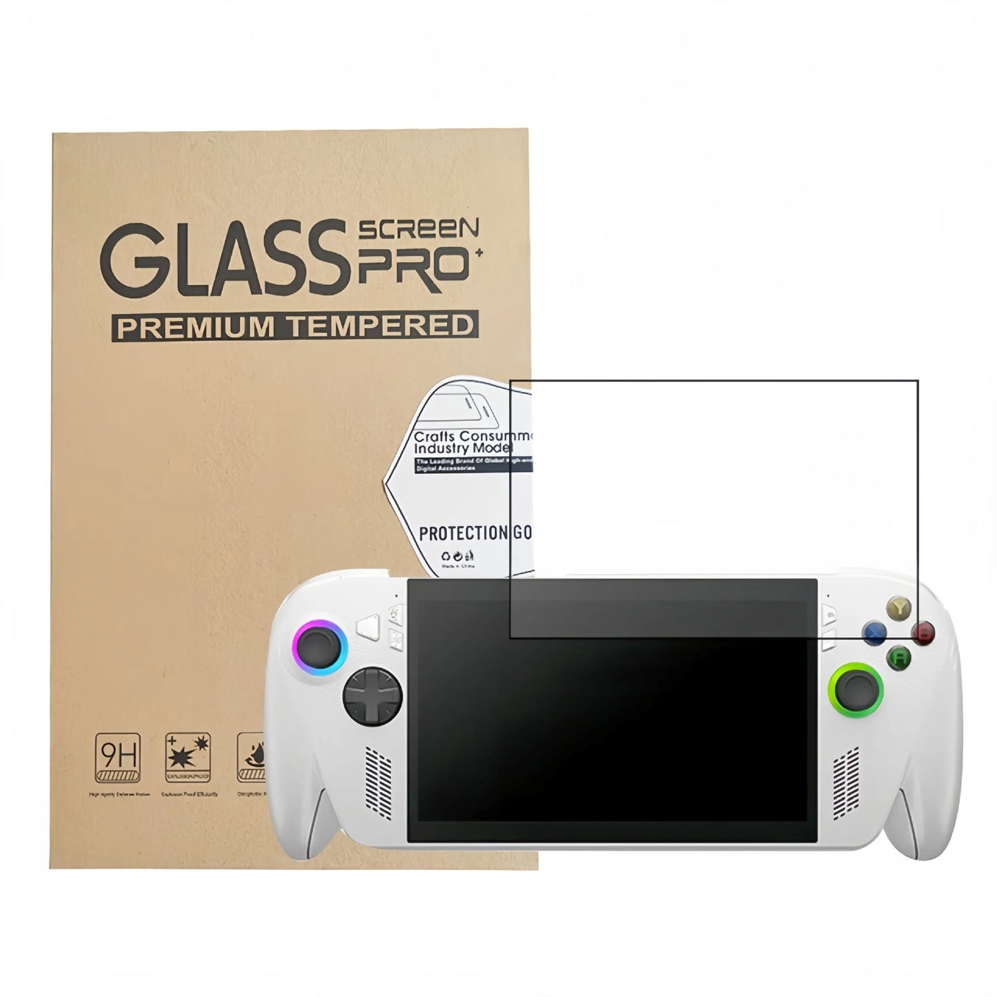 New Tempered Glass For ROG X Box Ally /Ally X Gaming Handheld Game Machine Premium Game Machine Screen Protector Protection Film Peaceful Pleasures Health and Wellness Premium film 2pcs
