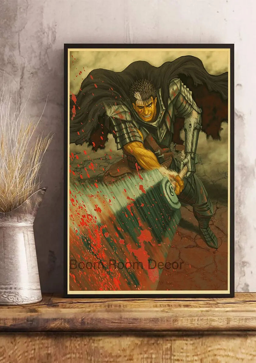 Berserk Anime Canvas Wall Art Retro Poster | Home Décor