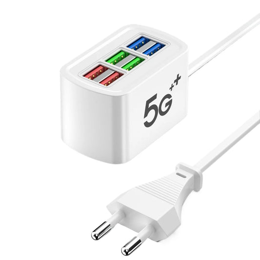 6-Port USB Desktop Charging Station Power Strip – 1M Cord USB Charging Station Peaceful Pleasures Health and Wellness