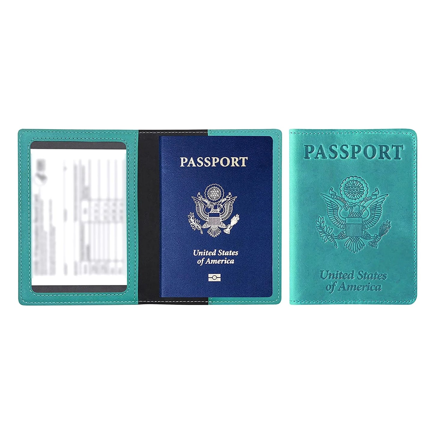 Leather Passport Holder Wallet – Unisex Travel Card Cover