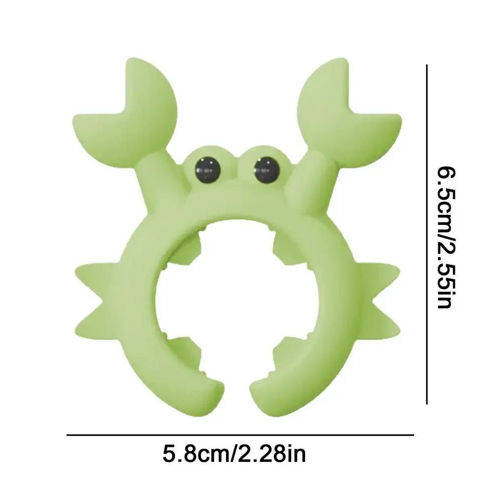 Utensil Rest Crab Shaped Silicone Utensil Rest Countertop Ladle Holder Anti-Overflow Stove Top Spatula Holder Kitchen Gadget Peaceful Pleasures Health and Wellness light green