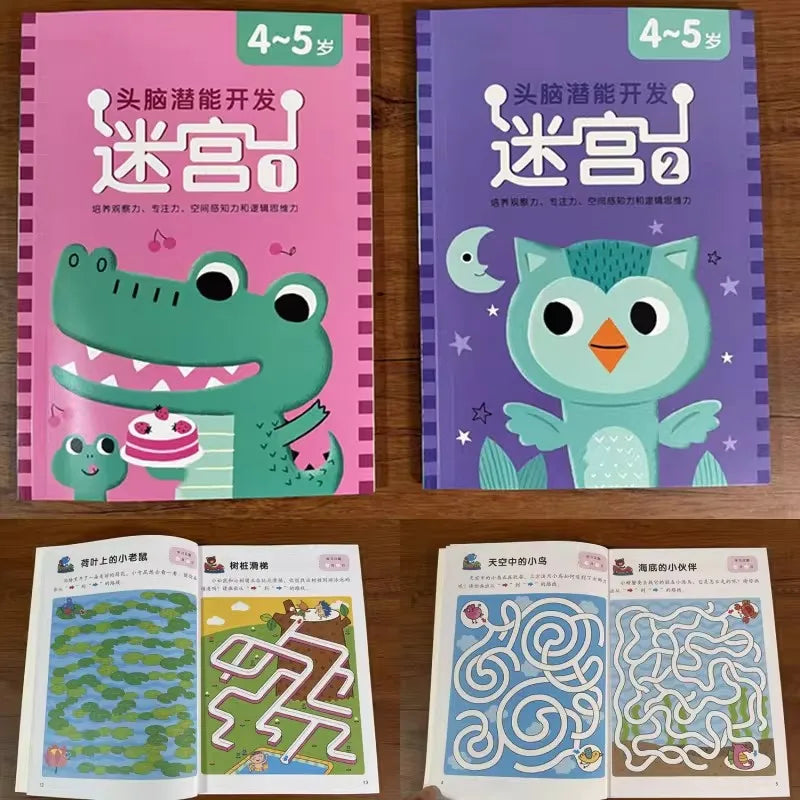 Preschool Maze Puzzle Book 2 Books Brain Potential Development