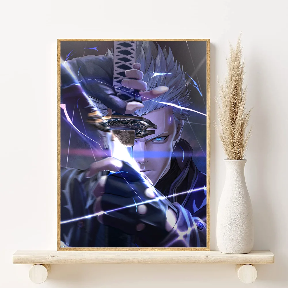 Devil May Cry Anime Poster HD Waterproof PVC Wall Art Decor Anime Wall Poster Peaceful Pleasures Health and Wellness