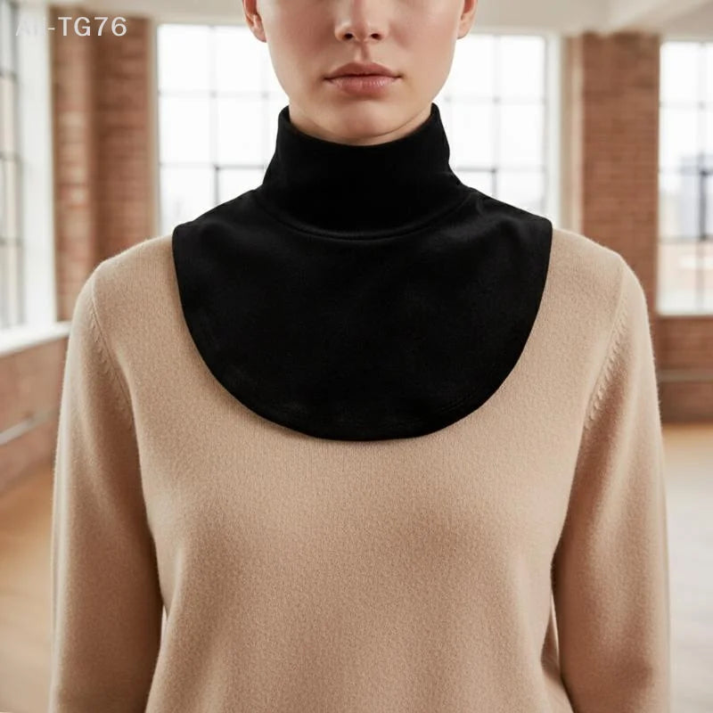 Detachable Turtleneck Collar Insert | Stretch Knit Layering Piece