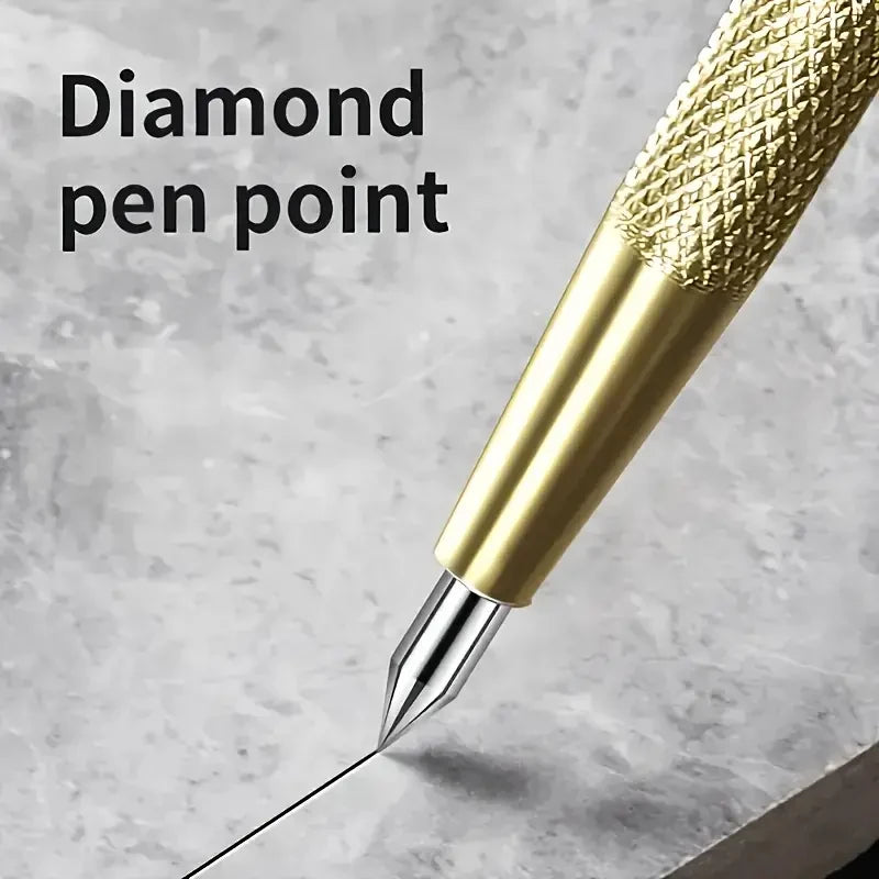 2 Diamond Nib Titanium Pen Precision Metalworking Woodworking Tools