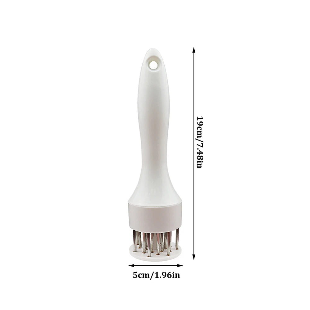 1PC White Handheld Use Household Tender Meat Needle with Broken Tendons Pork Chop Chicken Chop Chicken Wings Meat Needle Hammer Peaceful Pleasures Health and Wellness