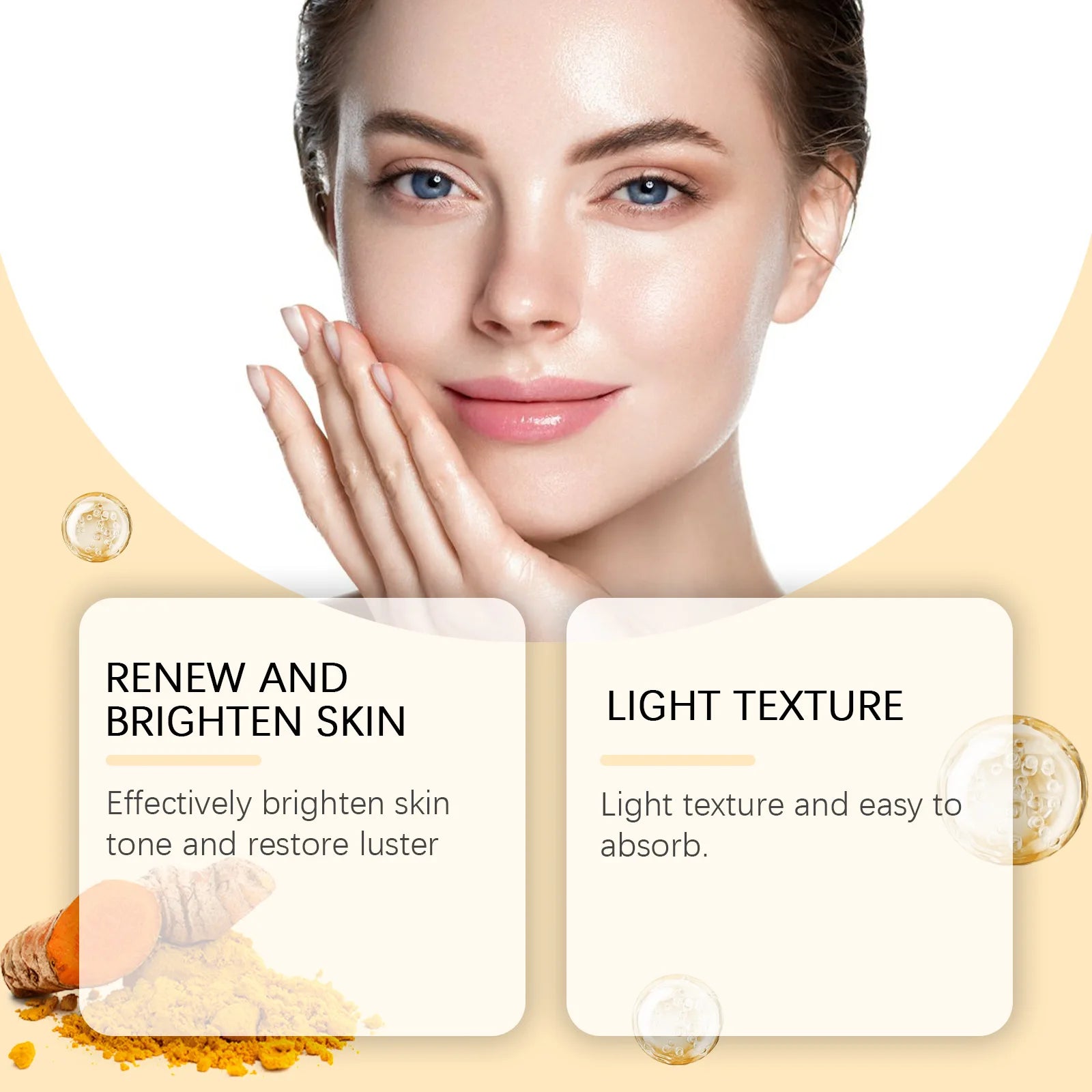 Turmeric Serum Dark Spot Corrector Moisturizing Replenishment Brightening Anti Oxidant Smoothing Pores Hyaluronic Acid Essence Peaceful Pleasures Health and Wellness