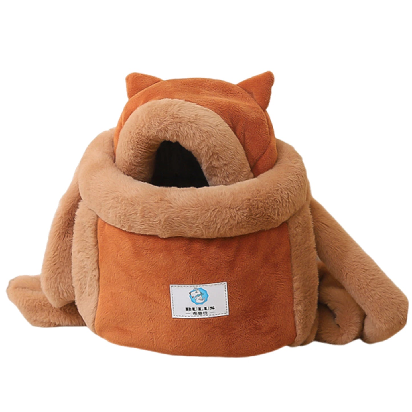 Winter Plush Cat Carrier Backpack | Cozy Travel Bag for Pets