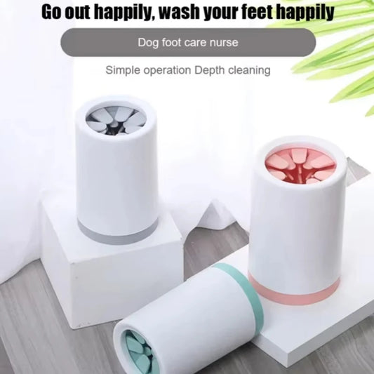 1Pcs Manual Quick Cleaning Dog Paw Cleaner Soft Silicone Pet Foot Washer Cup For Cat Dog Peaceful Pleasures Health and Wellness