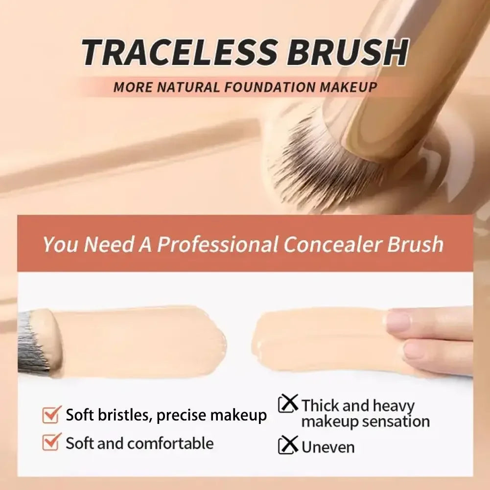Concealer Brush Under Eye Mini Angled Nose Contour Brush for Concealing Blending Setting Cosmetic Small Makeup Foundation brush Peaceful Pleasures Health and Wellness