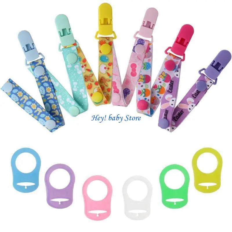 Baby Pacifier Clip & Chain Set – 6 Colors for Toddlers