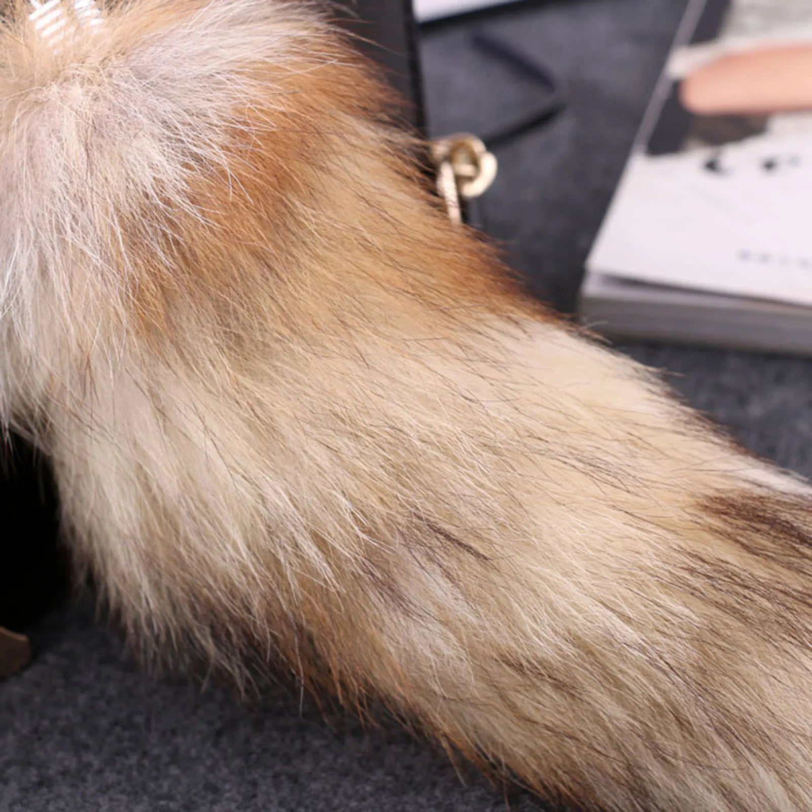 Fox Tail Pendant Car Keychain Unique Bag Ornaments Creative Accessories for Birthday Anniversary Gifts Peaceful Pleasures Health and Wellness