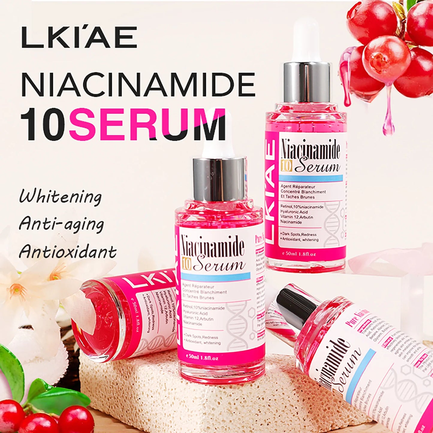 AILKE Niacinamide Whitening Serum | Hyaluronic Acid Face & Body
